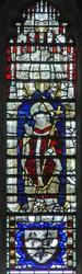 Window depicting an archbishop