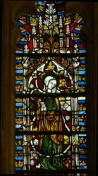 Window depicting the Virgin Mary on the Tree of Jesse