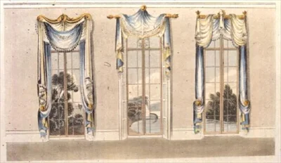 Window draperies, plate 112 from Ackermann