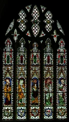 Window n2 depicting four prophets and King Solomon