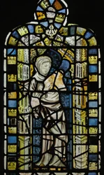 Window depicting a saint - with C15 head