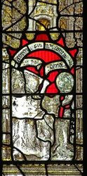 Window 6 depicting St George fighting the Gauls