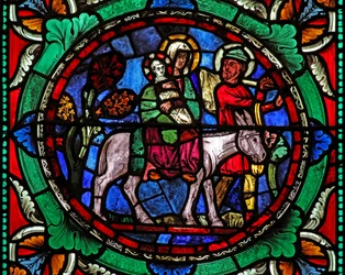Window 15 depicting the Flight into Egypt