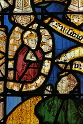 Window 1 depicting Cain is sentenced
