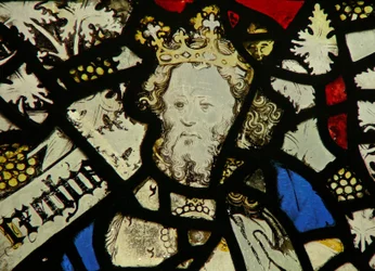 Window depicting a king on the Tree of Jesse