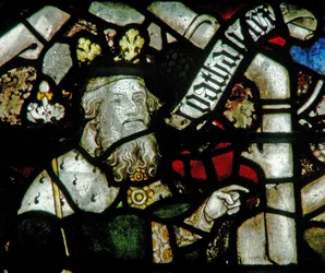 Window depicting a king on the Tree of Jesse