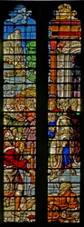 Window w21 depicting the Death of Ananias