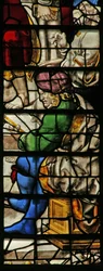 Window w22 depicting a figure listening to St Paul at Damascus