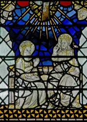 Window depicting the Coronation of the Virgin