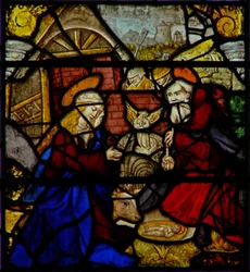 Window w36 depicting the Nativity