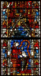 Window w38 depicting the administration of penance