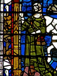 Window w40 depicting pilgrim donors