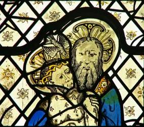 Window w45 depicting the Trinity