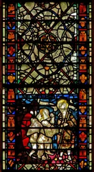 Window depicting the Harrowing of Hell
