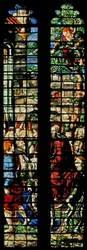 Window w8 depicting the Entry into Jerusalem