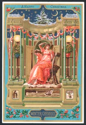 Winter Cherries - Victorian Christmas card