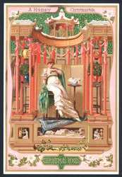 Winter Roses - Victorian Christmas card