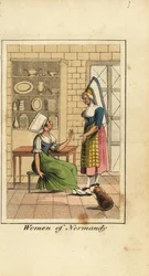 Women of Normandy, France, in a Kitchen