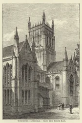Worcester Cathedral, from the northeast