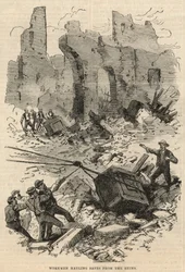 Workmen Hauling Safes from the Ruins