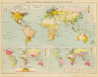 World, Occupations, Commercial Languages and Currencies