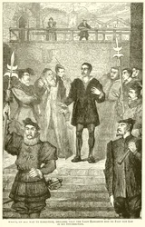 Wyatt Declares Lady Elizabeth Had No Part in His Insurrection on His Way to Execution