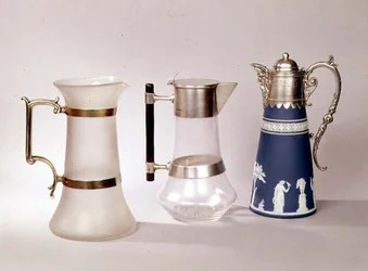 Three claret jugs