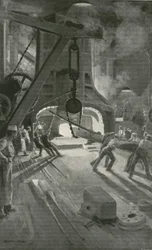 The 40-Ton Steam-Hammer at Work in Woolwich Arsenal
