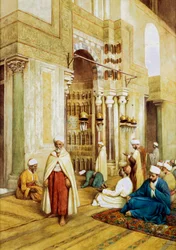 Worshippers in a Mosque