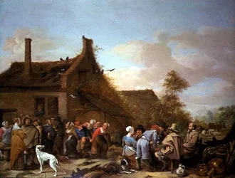 Peasants Merrymaking Outside an Inn