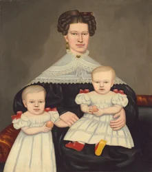 Mrs. Paul Smith Palmer and Her Twins