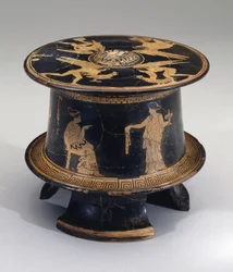 Red-figure pyxis, Attic, c.430 BC