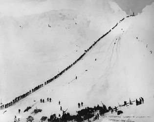 Packers Ascending the Summit of Chilkoot Pass, from 