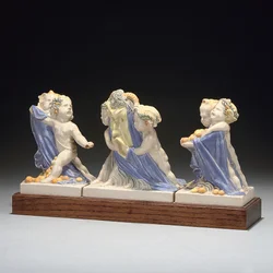 Three Piece Figural Group on Plinth
