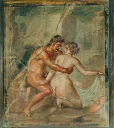 Erotic scene, Pompeii, Italy