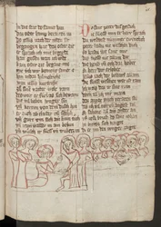 Text with Coloured Pen Drawings