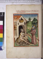 The Leprous Job on the Mound of Manure, Conversing with Eliphaz