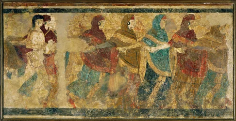 Funeral Rites: A Female Choir Dancing and Singing in the Funeral Procession