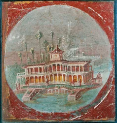 Medallion with a Villa