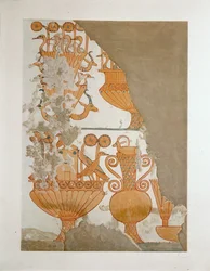 Offerings in Decorative Gold Vases