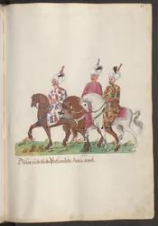 Personnel of the Persian Embassy: Persian Valets on Horseback