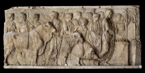 Roman architectural relief showing an animal sacrifice