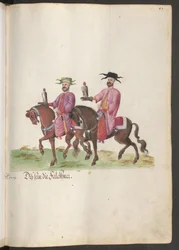 The Court of a Pasha: Two Falconers on Horseback