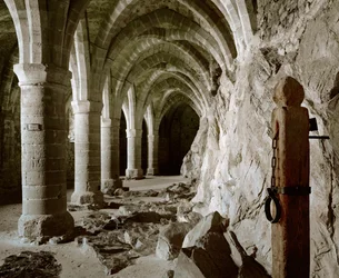 The Gothic Vaults of the Cellars, Castle, Chillon, Switzerland