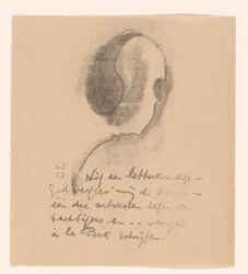 Caricature of a Literary Figure