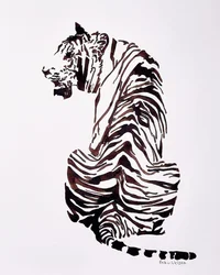 Majestic Striped Tiger