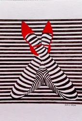 Striped Legs Red Heels