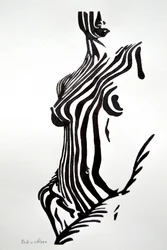 Zebra Striped Nude
