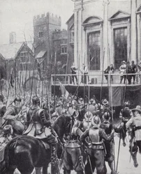 Execution of King Charles I outside the Banqueting House in Whitehall, London, 30 January 1649