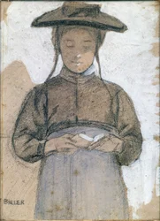 Young Valais Woman Reading Her Missal